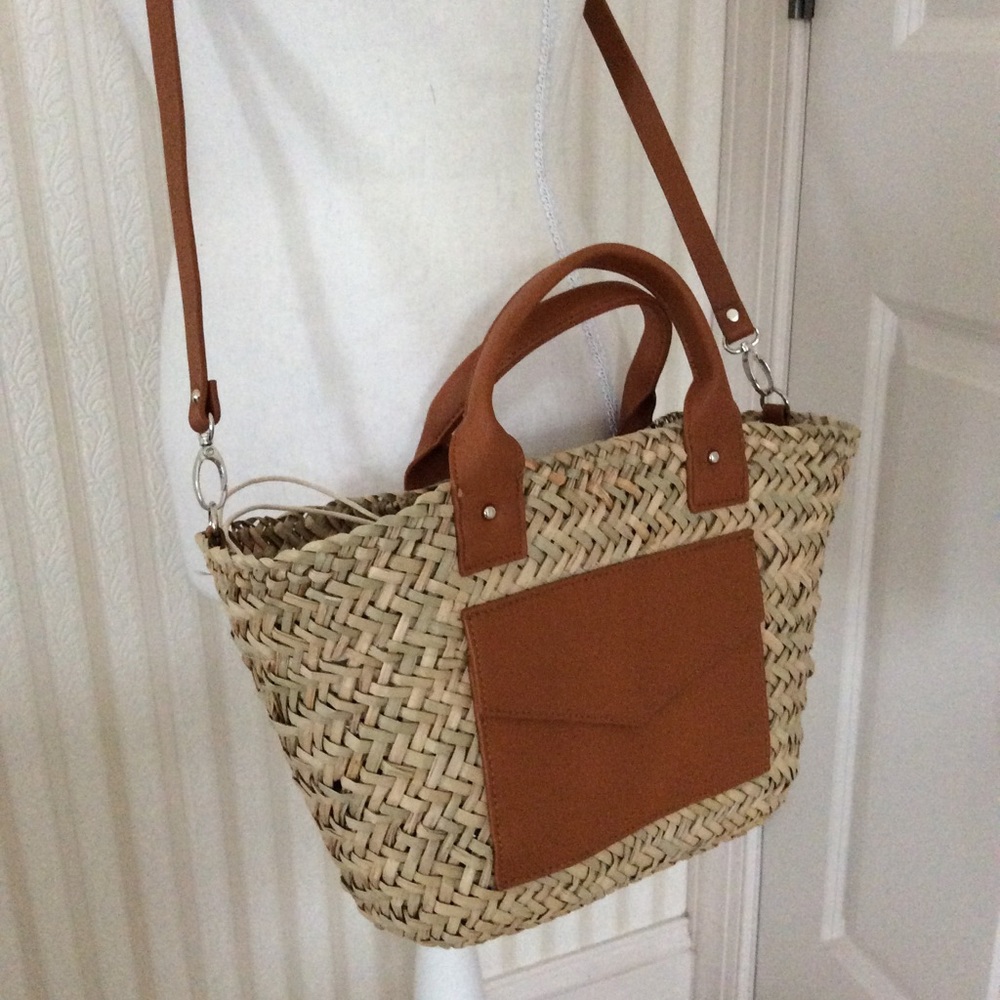 XXXSOLDXXX ❤️HP❤️ Pull & Bear Wicker Bag - Picture 4 of 8
